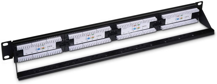 Aisens Patch Panel 24 Puertos RJ45 Cat.6 UTP 19 1U Dual IDC Negro Aisens Patch Panel 24 Puertos RJ45 Cat.6 UTP 19 1U Dual IDC Negro